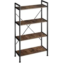 Tectake tectake® Regal Industrial Style, mit 4 Ebenen, inklusive Kippschutz, 67,5 x 31,5 x 121,5 cm