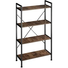 Tectake tectake® Regal Industrial Style, mit 4 Ebenen, inklusive Kippschutz, 67,5 x 31,5 x 121,5 cm