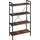 Tectake tectake® Regal Industrial Style, mit 4 Ebenen, inklusive Kippschutz, 67,5 x 31,5 x 121,5 cm