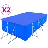 vidaXL Poolabdeckungen PE rechteckig 394 x 207 cm 90 g/m2 2 St.