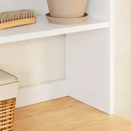 SoBuy Wäscheschrank 1 Fachboden Weiß 65x60x126cm Modern Bzr224-wn