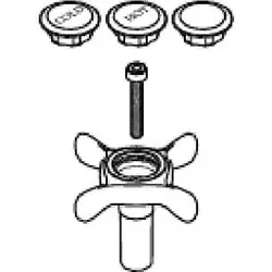 hansgrohe Griff Axor Montreux 2-Griff 16291000 Waschtischarmatur warm/kalt chrom