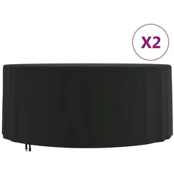 vidaXL Gartenmöbel-Abdeckungen 2 Stk. Ø 182x71 cm 420D Oxford-Gewebe