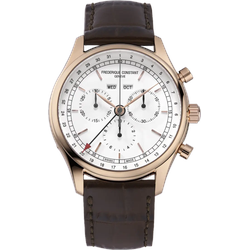 Frederique Constant Classics Quartz Chronograph Triple Calendar FC-296SW5B4 - matt,silber,braun - 40mm