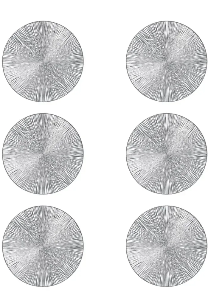 Platzset ZELLER PRESENT, silber, Ø:38cm, Platzsets, feierlichen Look