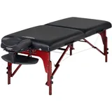 Master Massage Monclair Mobil Massageliege Reiki Kosmetikliege Therapiebett Klappbar Holz 79cm Schwarz