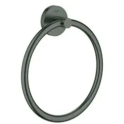 Grohe Essentials Handtuchring 40365AL1 hard graphite gebürstet, verdeckte Befestigung