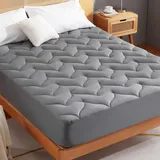 Sonive Matratzenschoner 180x200, Matratzenschutzbezüge für Matratzentopper bis 30 cm, Oeko-Tex zertifizierte Matratzenauflage, Grau