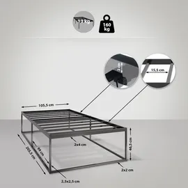 CLP Metallbett Scala Mit Lattenrost I Modernes Bett Mit Stabilem Gestell