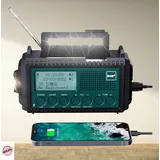 Kurbelradio DAB+/DAB/UKW mit 5000mAh Akku Wiederaufladbare, Notfallradio Outdoor