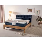 Home Affaire Boxspringbett »Villads«, Liegefläche: 160/200 cm aus Balkeneiche, Inside-Boxspring-Unterbau blau