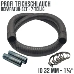 Reparatur Set Teichschlauch Profi schwer Verlängerung 32 mm (1 1/4)  - 7-teilig"
