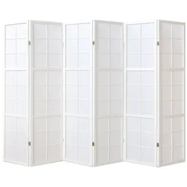 Homestyle4u Paravent Shoji in Weiß 264x175 cm