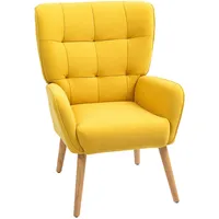 Homcom Sessel Wohnzimmer Loungesessel Relaxsessel mit Holzbeine Lesesessel mit