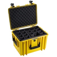 B&W International Outdoor Case Type 5500 gelb + Facheinteilung