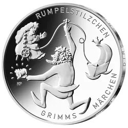 20-Euro-Silber-Gedenkmünze 2022 "Grimms Märchen: Rumpelstilzchen" in Polierte Platte