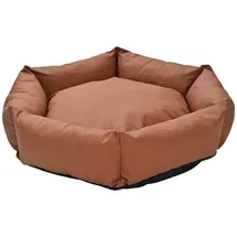 dehner lieblinge Kuschelbett Cora, rund, braun, ca. B75/H19/T75 cm,