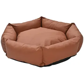 dehner lieblinge Kuschelbett Cora, rund, braun, ca. B75/H19/T75 cm,