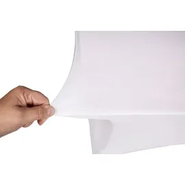 TexDeko Biertischhusse Stretch Weiß 220 x 70 cm