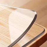 3mm 5mm Transparente PVC-Tischdecke - Wasserfester, Kratzfester, Ölbeständiger Tischschutz, Geruchsneutrale & Abwaschbare Klare Tischfolienabdeckung, Maßanfertigung Für ESS-, Küche
