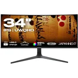 JAPANNEXT Gebogener Monitor 34" IPS UWQHD