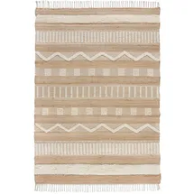 KADIMA DESIGN Handgewebter Naturteppich in Skandi-Tönen "Wharfe". Farbe: Braun-Beige, 160x230 cm Kadima Design