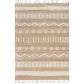 KADIMA DESIGN Handgewebter Naturteppich in Skandi-Tönen "Wharfe". Farbe: Braun-Beige, 160x230 cm Kadima Design