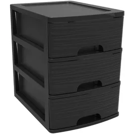Eda Schubladenbox STONE 3-tlg. schwarz