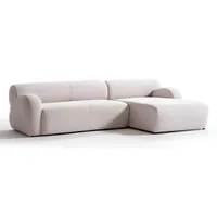 JVmoebel Ecksofa Ecksofa Modern Weiß Designer-Ecksofa Komfortabel Minimalismus Stoff, 1 Teile beige