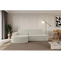 altdecor Eckcouch Cord 2-Sitzer Beige