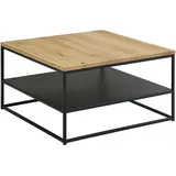 Boxxx Couchtisch Schwarz, Eichefarben - 75x40x75 cm,