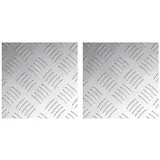 vidaXL Rautenscheiben 2 Pcs Silber 20 X 20 Cm Aluminium Vidaxl