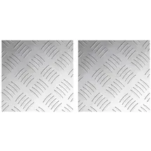 vidaXL Rautenscheiben 2 Pcs Silber 20 X 20 Cm Aluminium Vidaxl