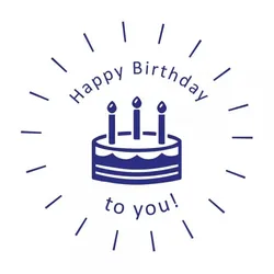 Feierlichkeiten Holzstempel - Happy Birthday to you (Ø 40 mm)