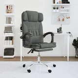 vidaXL Bürostuhl mit Massagefunktion Stoff Dunkelgrau