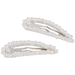 A & A Click-Clack Perle Metall silber weiß