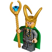 LEGO Marvel Super Heroes: Minifigur Loki mit goldenem Stab