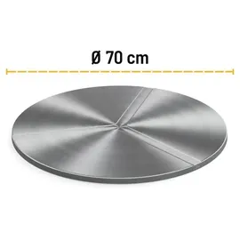 höfats Feuerschale Deckel Ø 70 cm Edelstahl silber