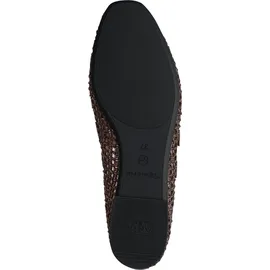 TAMARIS Da.-Ballerina für Damen, braun, Größe 39 EU