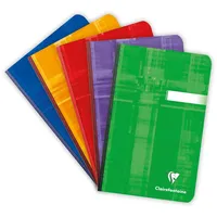 Clairefontaine 5x Notizbücher 11x17cm 96 Blatt kariert 90g -