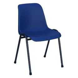 Komfort Besucherstuhl Stapelstühle Konferenzstühle Formschalenstuhl stapelbar Anthrazit/Blau 230106