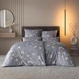 EEstella Mako-Satin Bettwäsche Lara 7958-810 grau 135x200 cm + 80x80 cm