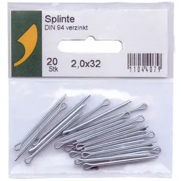 SBV-Splinte DIN 94 verzinkt -  5,0 x 50 / A 4 / 10