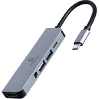 Gembird A-CM-COMBO5-02 - 5-Port-USB-Typ-C-Multiport-Adapter HDMI-USB-Hub