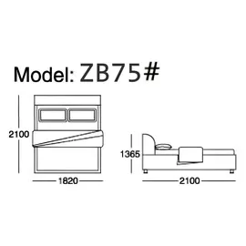 xl moebel gmbh Luxus Bett Polsterbett Leder Schlafzimmer Betten 180x200cm Doppelbett Hotel Ehe - Braun