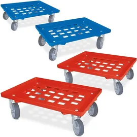 BRB-Lagertechnik Kistenroller 250 kg blau/rot
