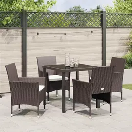 vidaXL Garten Essgruppe 5-tlg. Braun