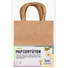 Papiertüten M Geschenktüten 125g/m2 Kraftpapier 20 Stück, 18x21x8cm, natur