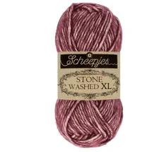 Scheepjes 1665-850 Stone Washed XL Baumwolle Garn, 70 30% Acryl, 850 Garnet, 1x50g