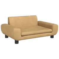 SYFAXTM Kindersofa Braun 70x45x33 cm Samt - Braun